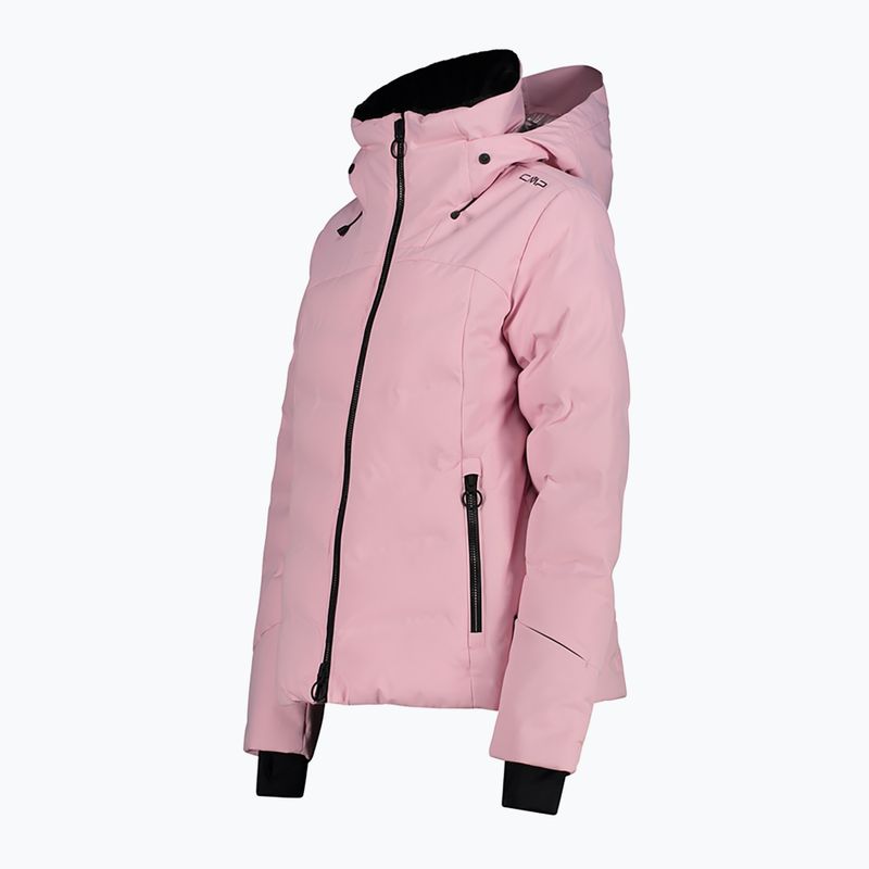 Dámska páperová bunda CMP Fix Hood ružová 32W266 7