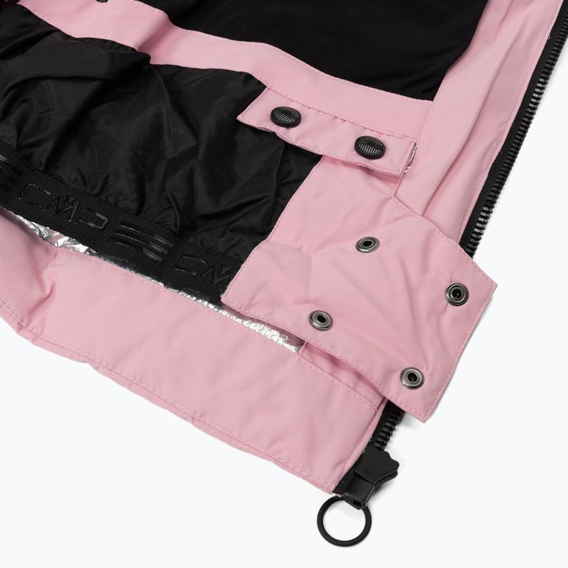 Dámska páperová bunda CMP Fix Hood ružová 32W266 5