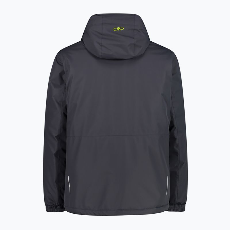 Pánska hybridná bunda CMP Fix Hood tmavošedá 32Z1847/U423 5