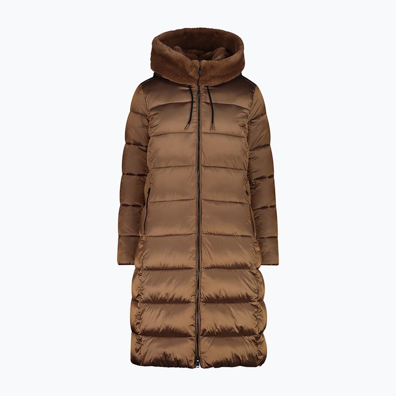 Dámska páperová bunda CMP Coat Fix Hood hnedá 32K386F