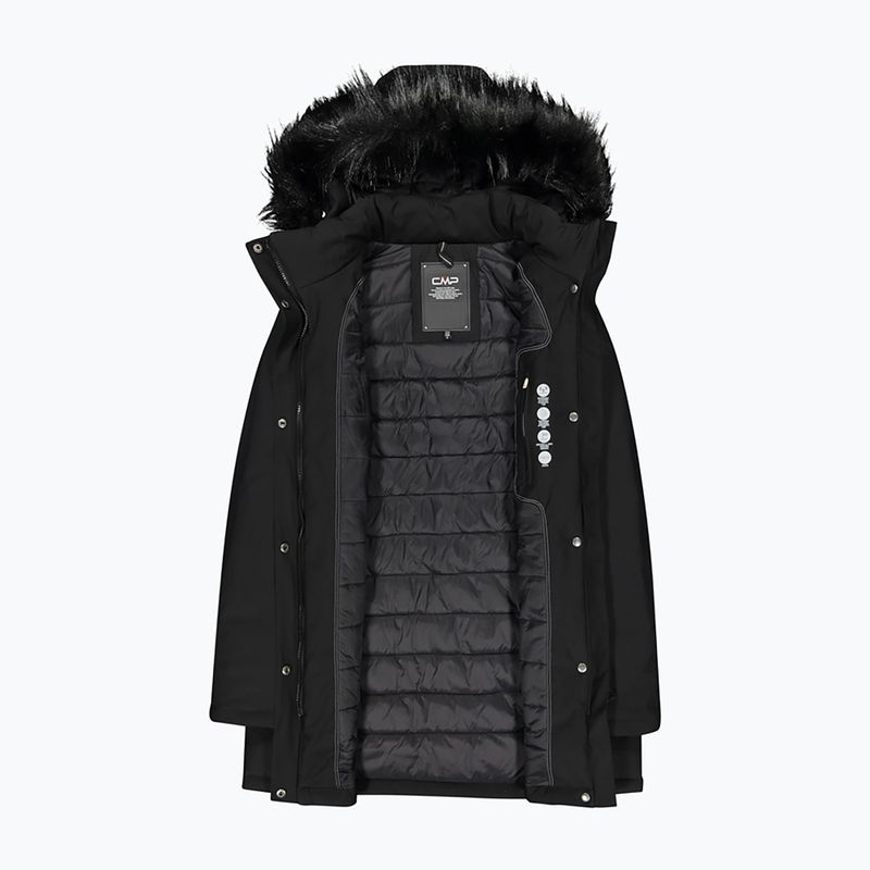 Dámska bunda do dažďa CMP Coat Zip Hood čierna 32K3196F/U91 4