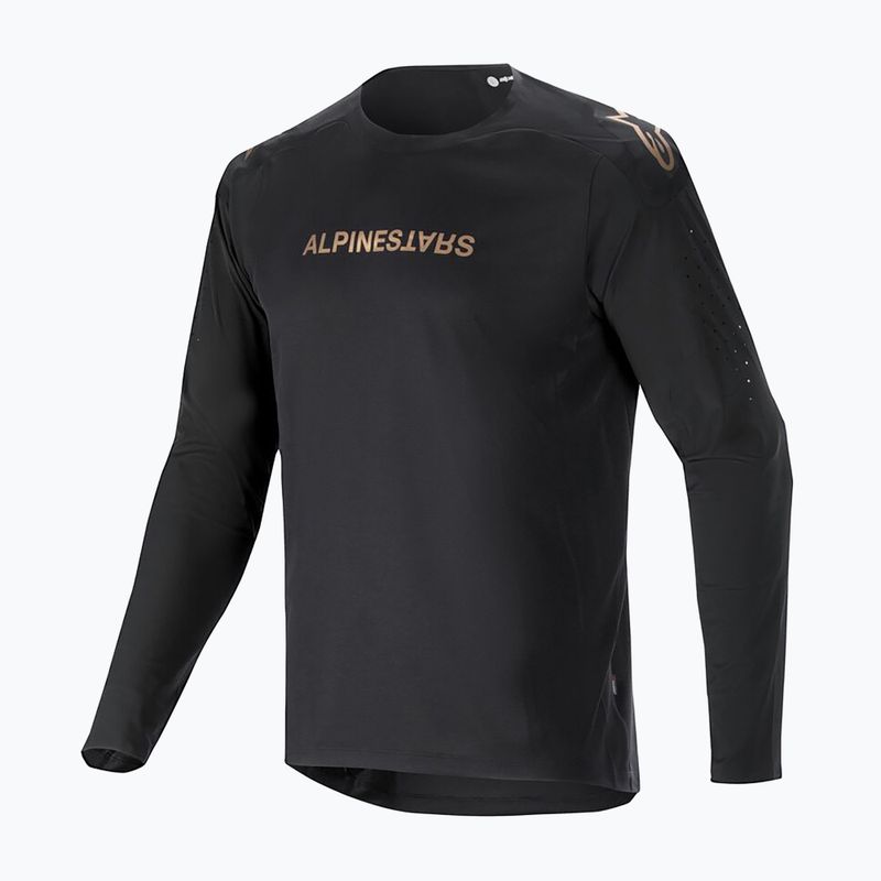 Pánske cyklistické tričko Alpinestars A-Aria Polartec Switch s dlhým rukávom čierne
