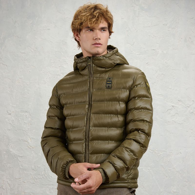 Pánska bunda Blauer USA Charles dark olive inside mist grey 2