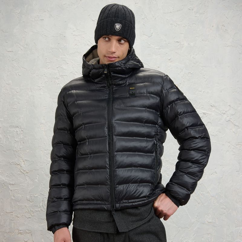 Pánska bunda Blauer USA Charles black inside mist grey 2