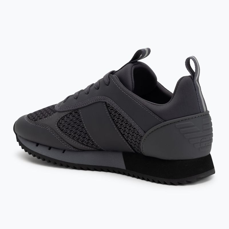 Topánky EA7 Emporio Armani Black & White Laces asphalt grey/silv.g7 3