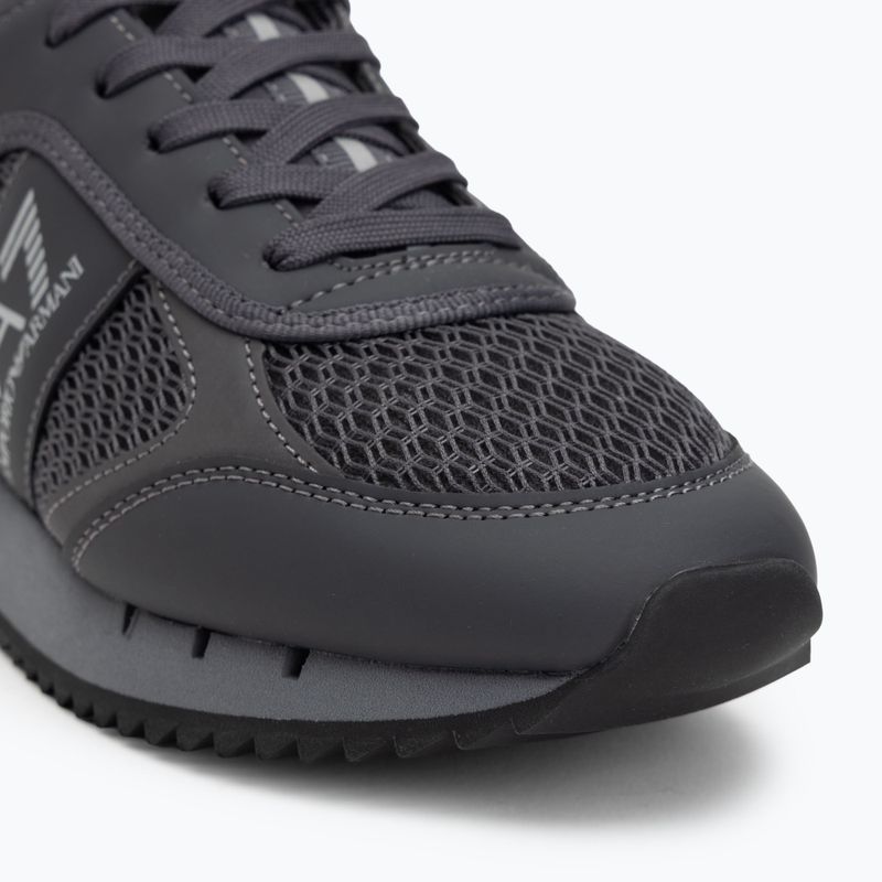 Topánky EA7 Emporio Armani Black & White Laces asphalt grey/silv.g7 7