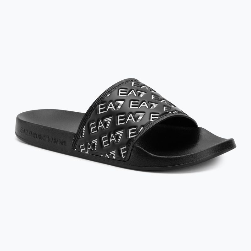 EA7 Emporio Armani Water Sports All Over žabky celé čierne / biele