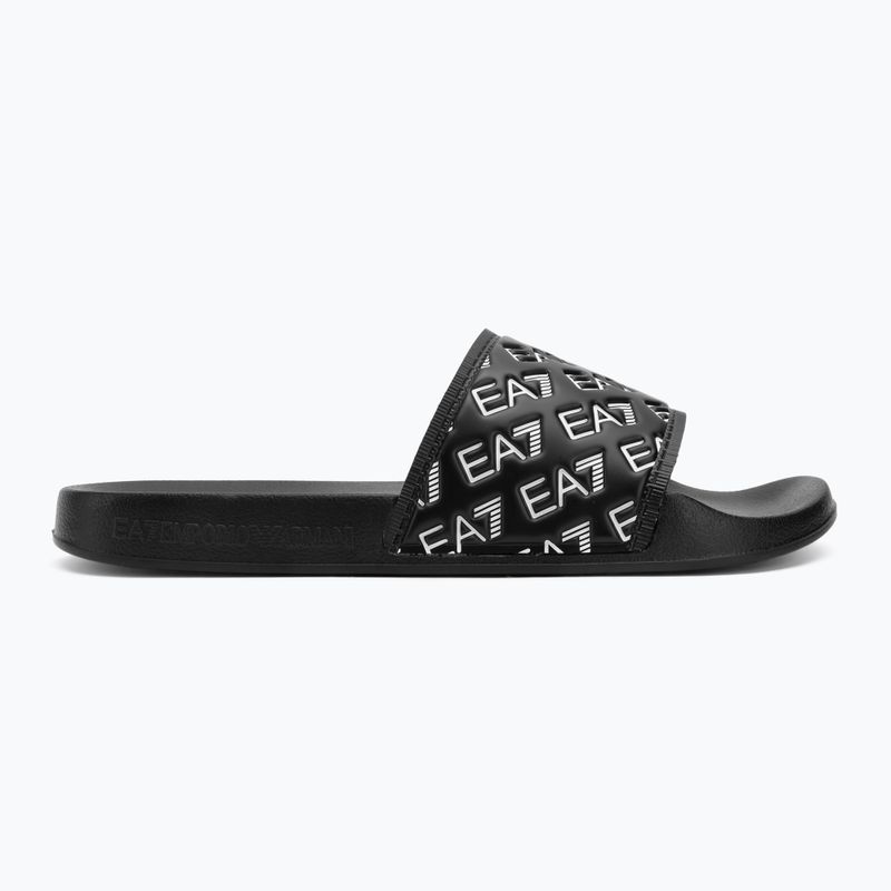 EA7 Emporio Armani Water Sports All Over žabky celé čierne / biele 2