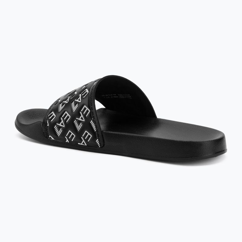 EA7 Emporio Armani Water Sports All Over žabky celé čierne / biele 3