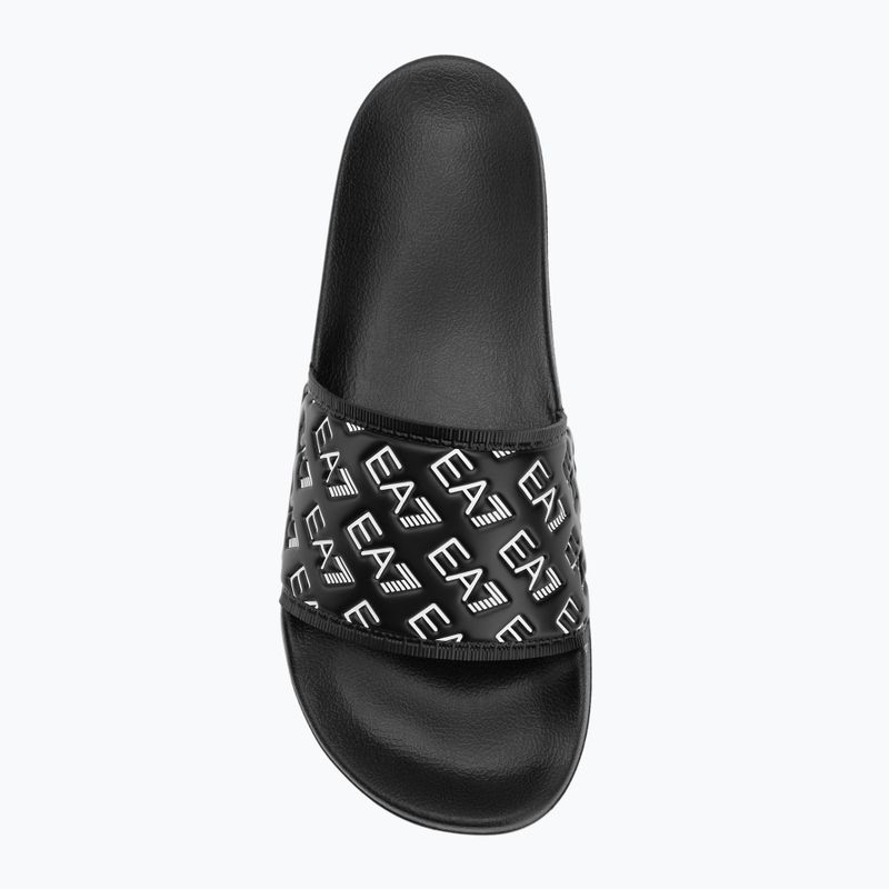 EA7 Emporio Armani Water Sports All Over žabky celé čierne / biele 5