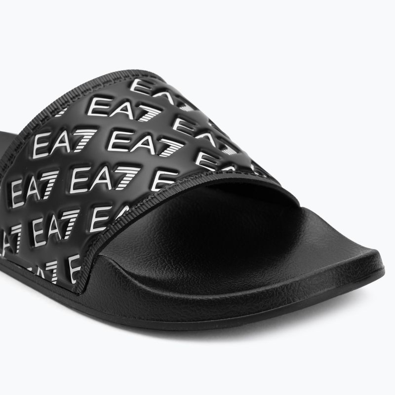 EA7 Emporio Armani Water Sports All Over žabky celé čierne / biele 7