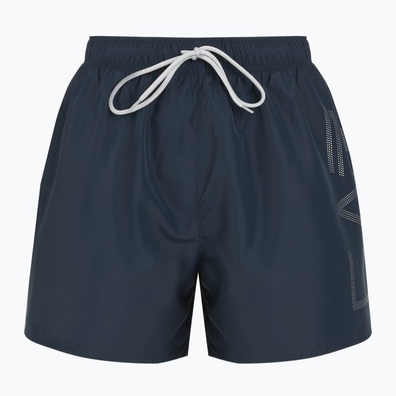Pánske plavecké šortky EA7 Emporio Armani s nadrozmerným logom armani blue / silver
