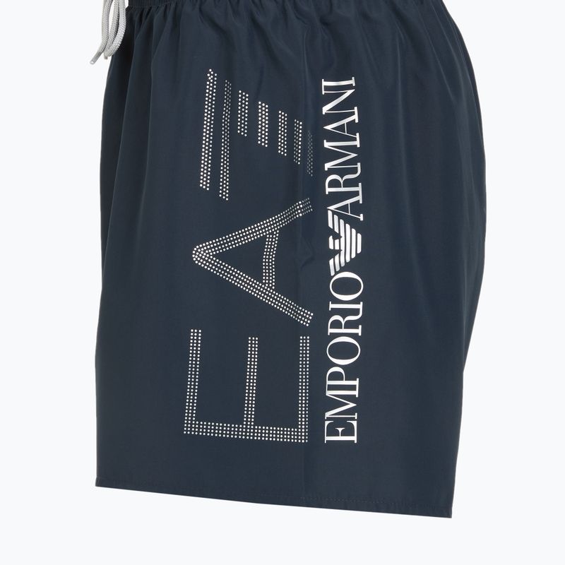 Pánske plavecké šortky EA7 Emporio Armani s nadrozmerným logom armani blue / silver 3