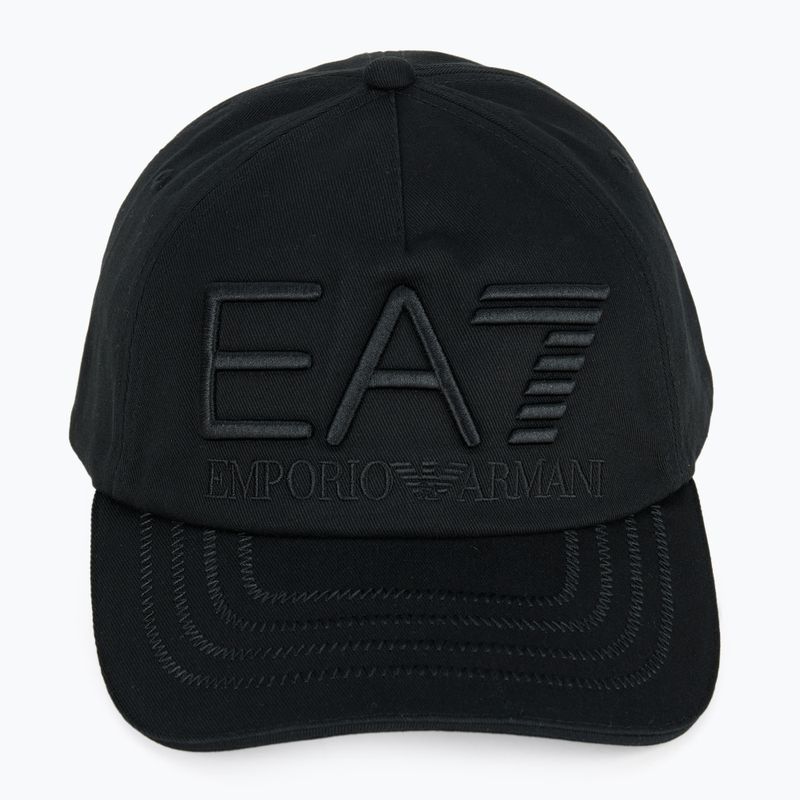 EA7 Emporio Armani Train Logo Series Vyšívaná baseballová čiapka čierna 2