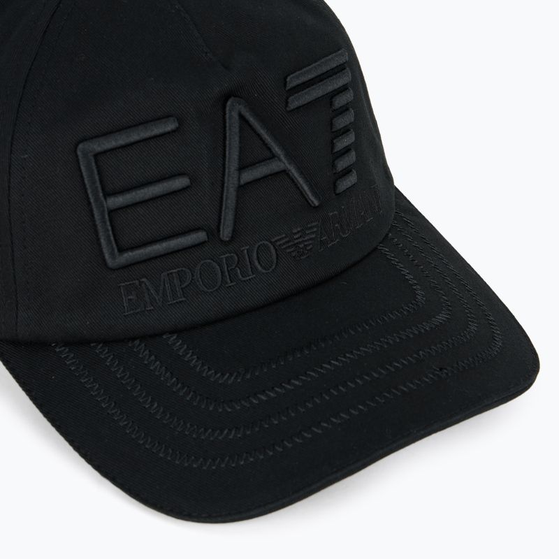 EA7 Emporio Armani Train Logo Series Vyšívaná baseballová čiapka čierna 3