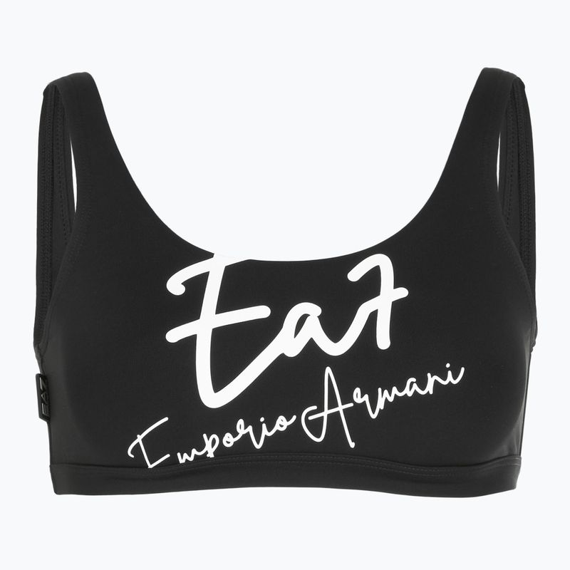 Dámske dvojdielne plavky EA7 Emporio Armani Maxi Logo Bikini Top black 3