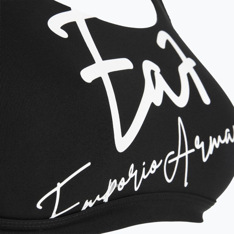 Dámske dvojdielne plavky EA7 Emporio Armani Maxi Logo Bikini Top black 5