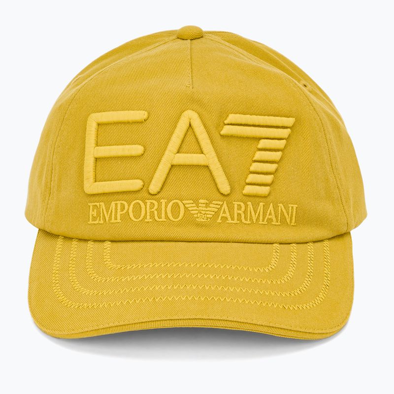 EA7 Emporio Armani logo vlaku Séria vyšívaná antická mechová baseballová čiapka 2