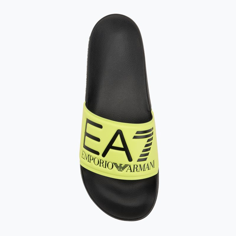 EA7 Emporio Armani Vodné športy Visibility yellow flueo / black žabky 5