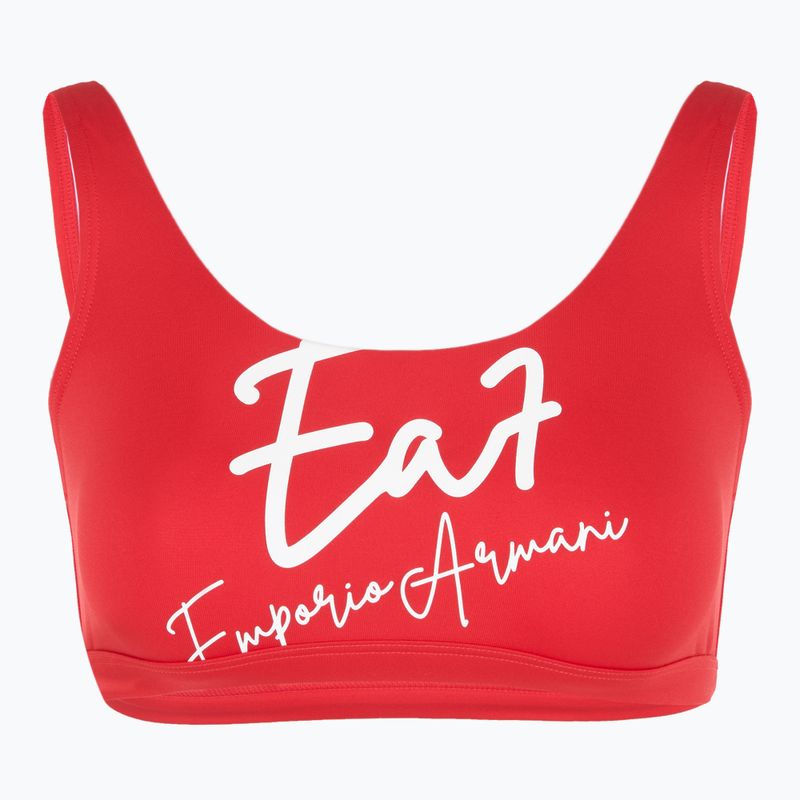 Dámske dvojdielne plavky EA7 Emporio Armani Maxi Logo Bikini Top racing red 3
