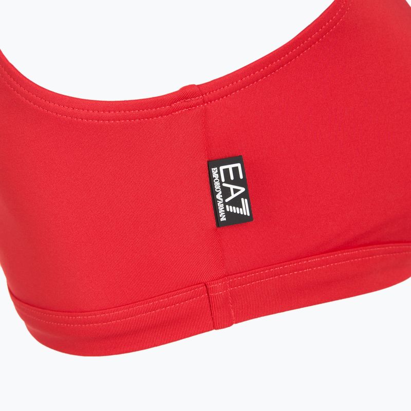 Dámske dvojdielne plavky EA7 Emporio Armani Maxi Logo Bikini Top racing red 5