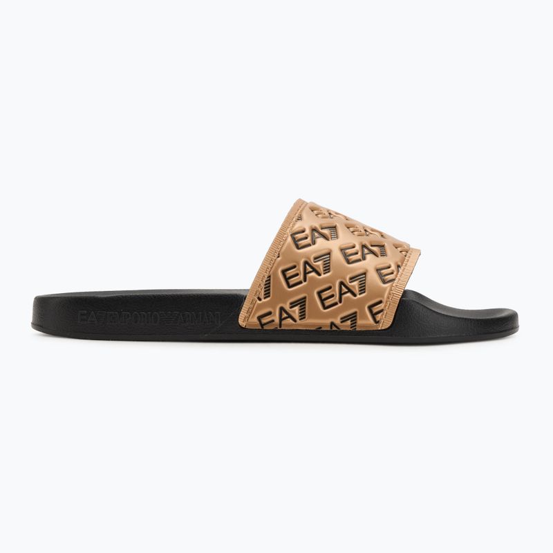 EA7 Emporio Armani Water Sports All Over žabky black / gold 2