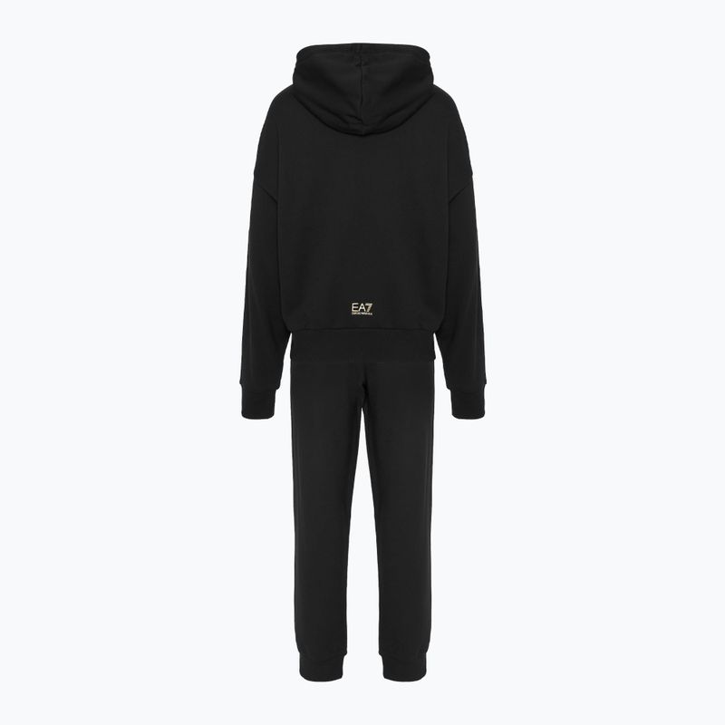 Dámske tepláky EA7 Emporio Armani Train Visibility HO CH FZ black/gold 2