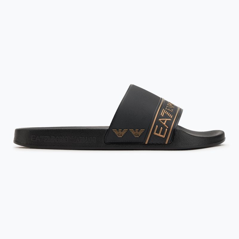EA7 Emporio ArmaniWater Sports Tape žabky plné čierne / zlaté 2