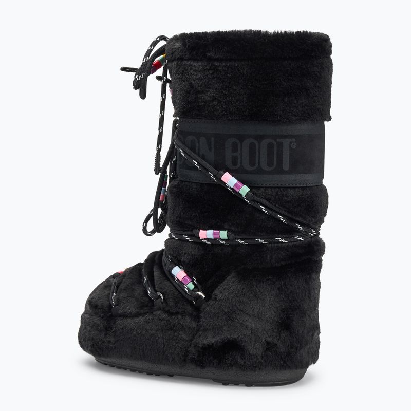 Snehule Moon Boot Icon Faux Fur Beads black 3