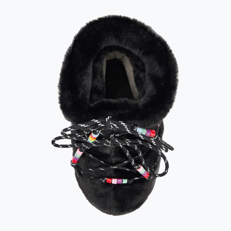Dámske snehule Moon Boot Icon Low Faux Fur Beads black 5