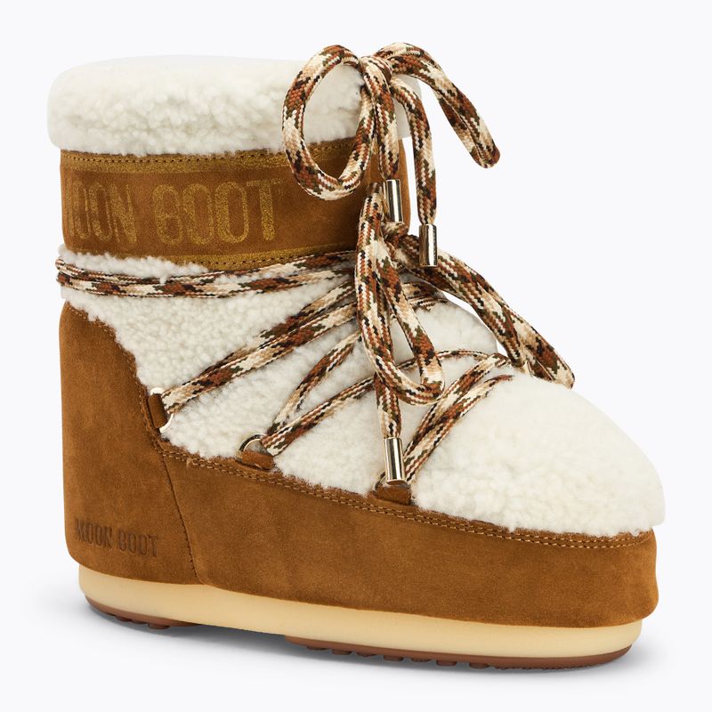 Dámske snehule Moon Boot Icon Low Shearling whisky/off white