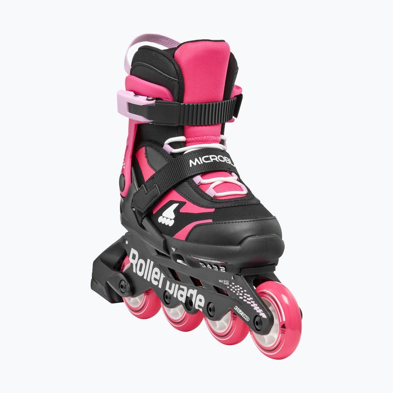 Detské korčule s chráničmi Rollerblade Microblade Combo Jr black/pink 2
