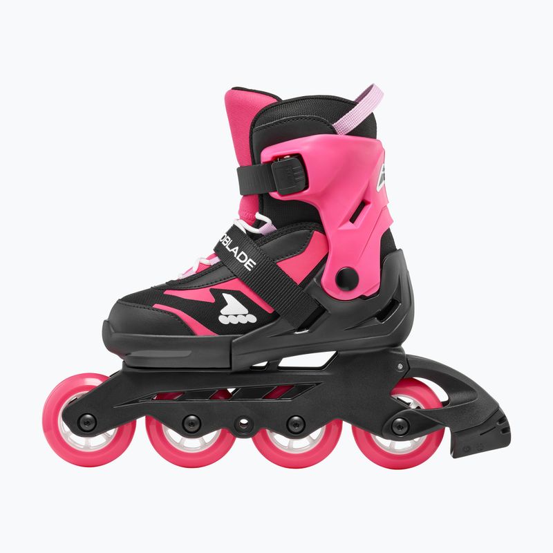 Detské korčule s chráničmi Rollerblade Microblade Combo Jr black/pink 3