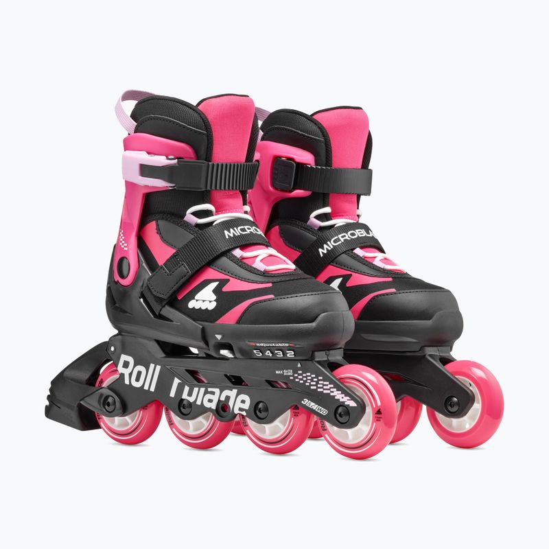 Detské korčule s chráničmi Rollerblade Microblade Combo Jr black/pink 6