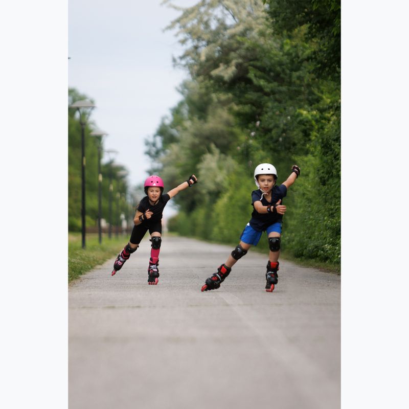 Detské korčule s chráničmi Rollerblade Microblade Combo Jr black/pink 13