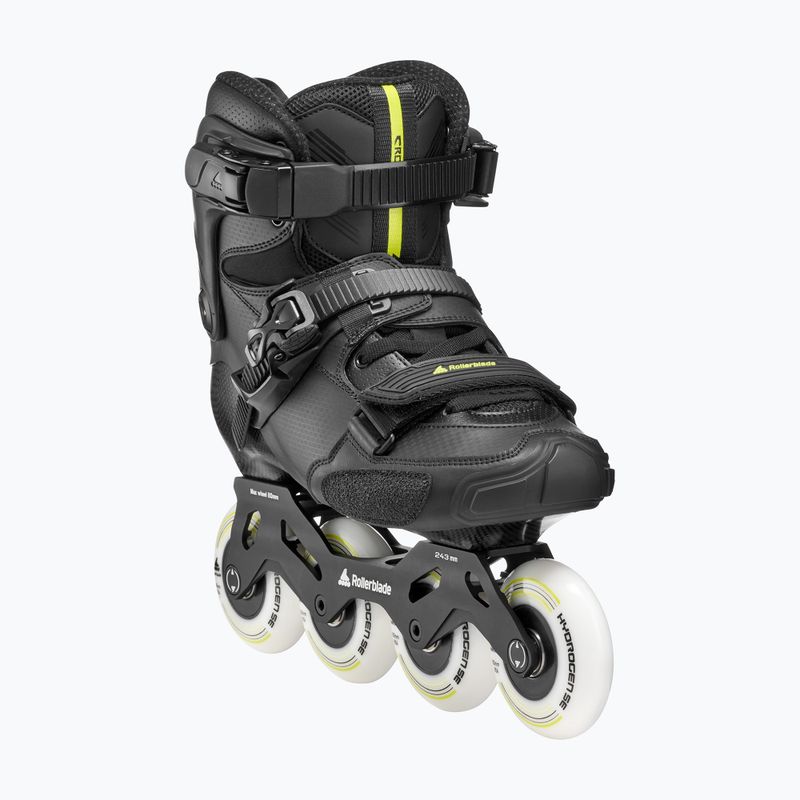 Pánske kolieskové korčule Rollerblade Crossfire LX black/lime 5