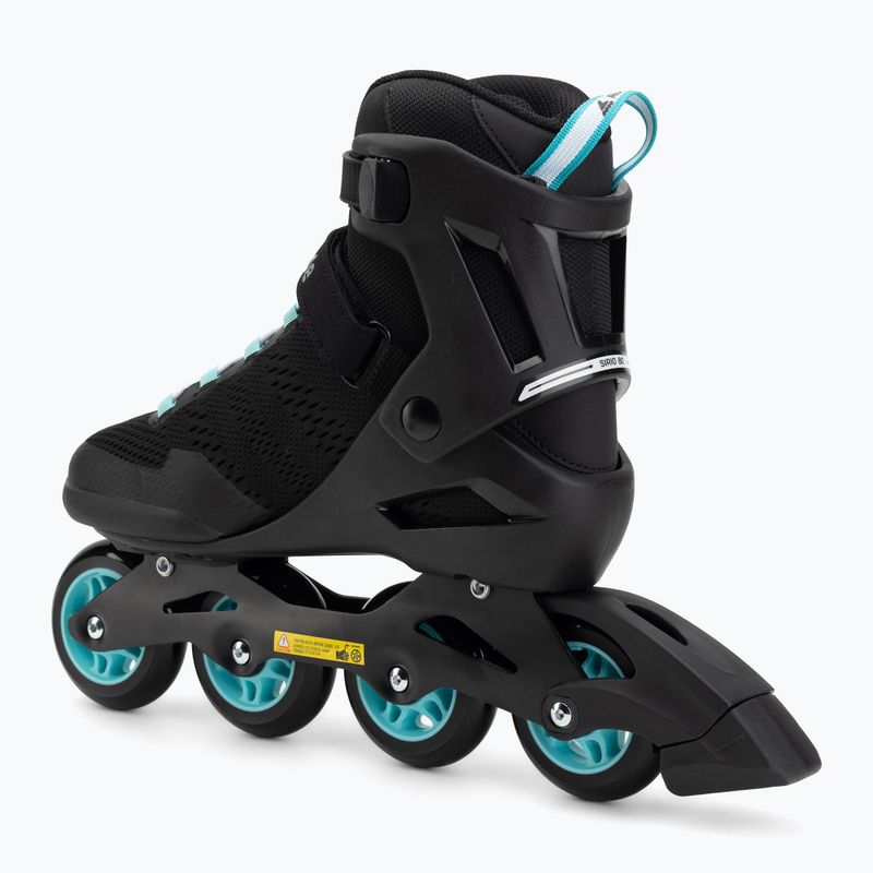 Dámske kolieskové korčule Rollerblade Sirio 80 W black/teal blue 3