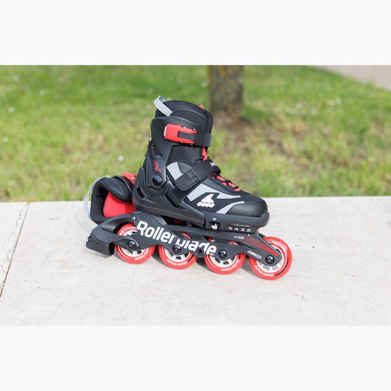 Detské kolieskové korčule Rollerblade Microblade Jr black/red 11