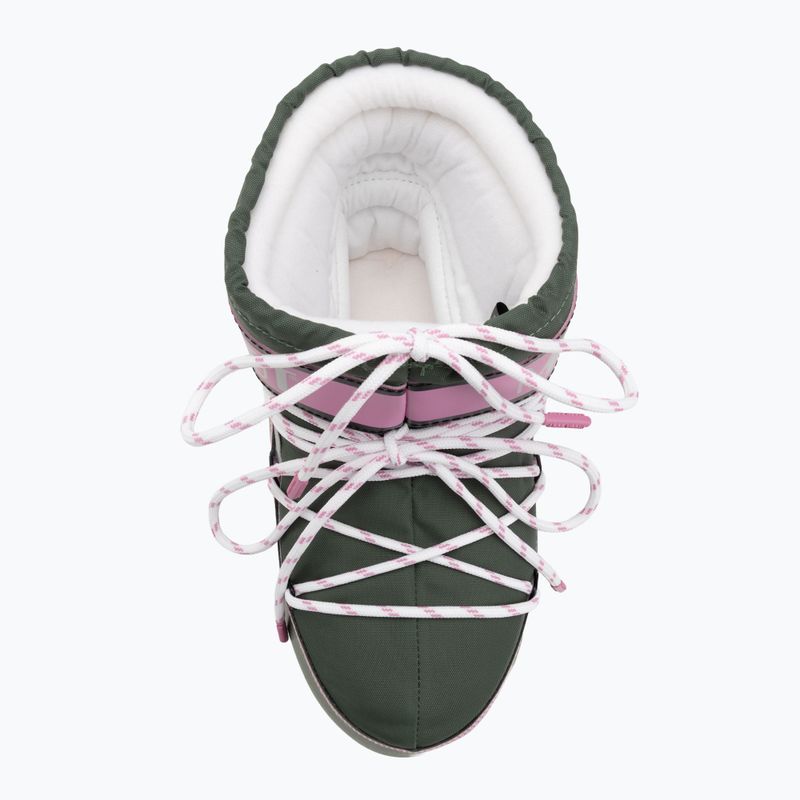 Dámske snehové topánky Moon Boot Icon Low Space Racing forest green/silver/pink 5