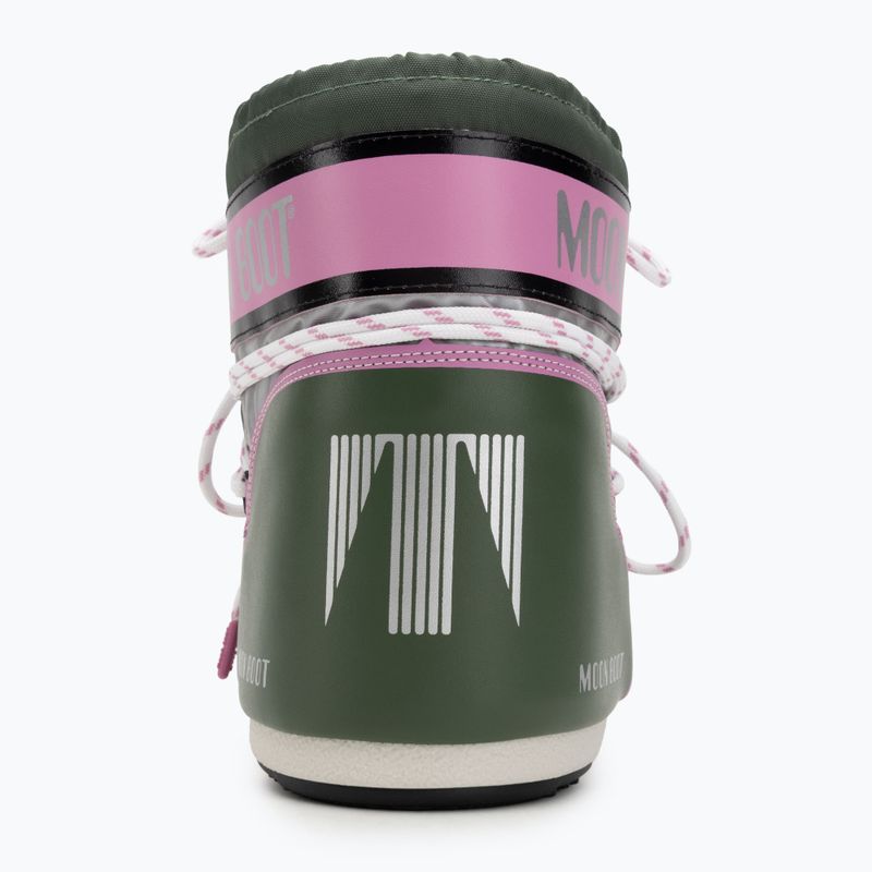Dámske snehové topánky Moon Boot Icon Low Space Racing forest green/silver/pink 6