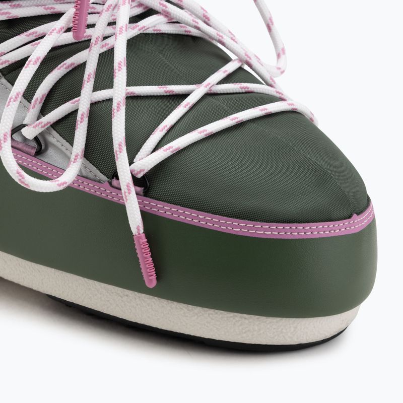 Dámske snehové topánky Moon Boot Icon Low Space Racing forest green/silver/pink 7