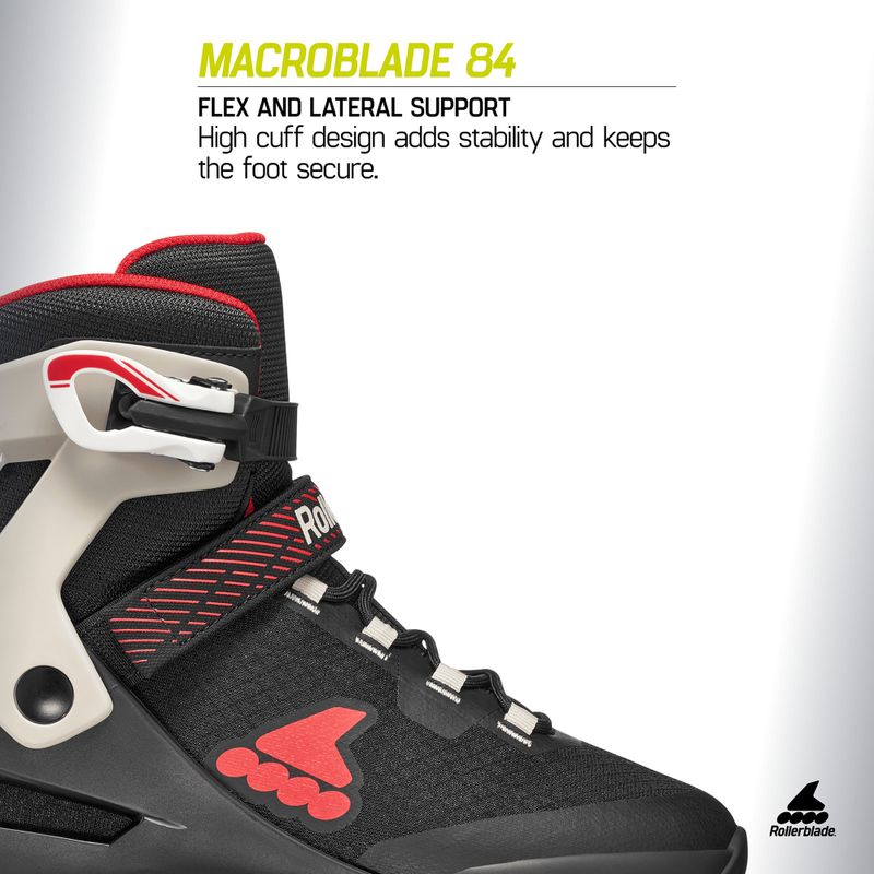 Pánske kolieskové korčule Rollerblade Macroblade 84 black/sand/red 10