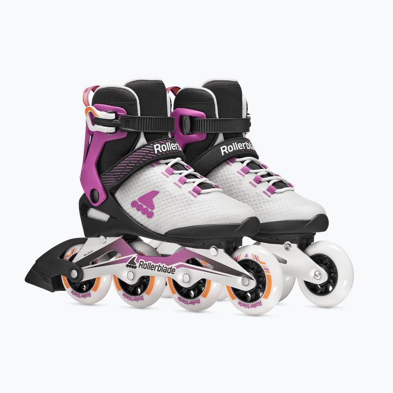 Dámske kolieskové korčule Rollerblade Macroblade 84 W light grey/violet/orange 4