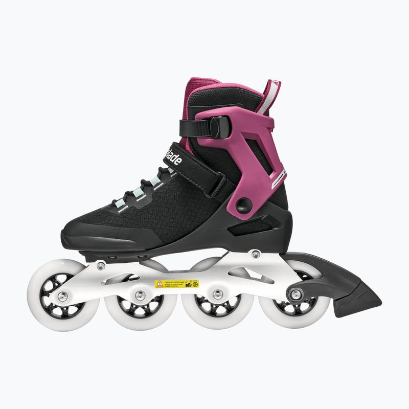 Dámske kolieskové korčule Rollerblade Macroblade 84 W black/burgundy/ocean green 3