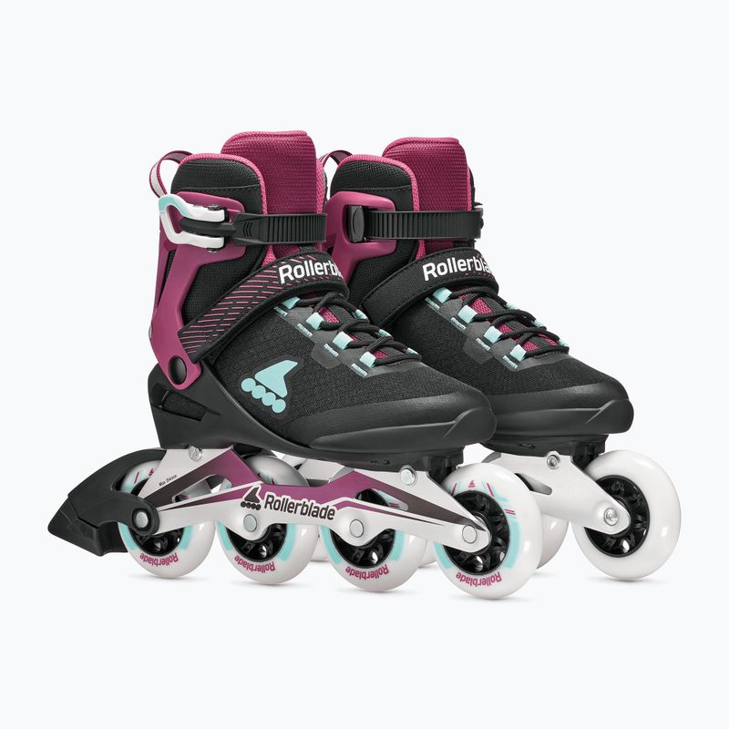 Dámske kolieskové korčule Rollerblade Macroblade 84 W black/burgundy/ocean green 4