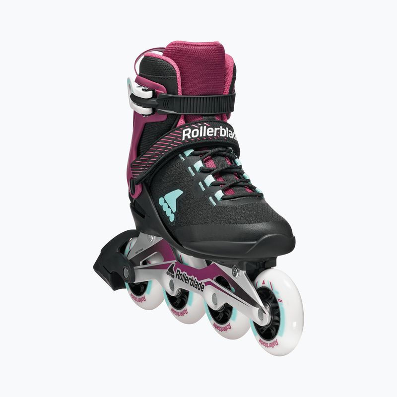 Dámske kolieskové korčule Rollerblade Macroblade 84 W black/burgundy/ocean green 5