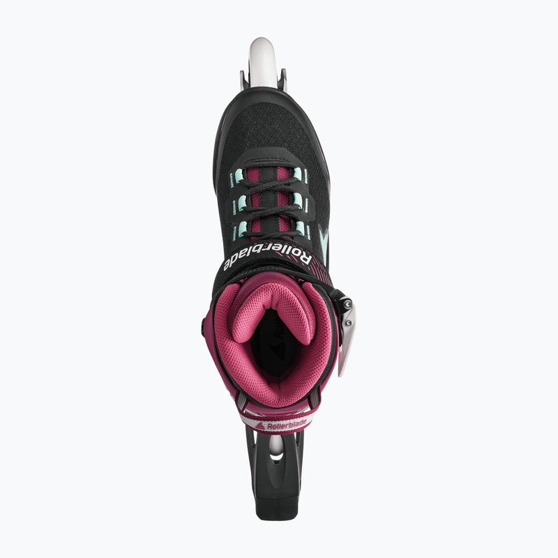 Dámske kolieskové korčule Rollerblade Macroblade 84 W black/burgundy/ocean green 7