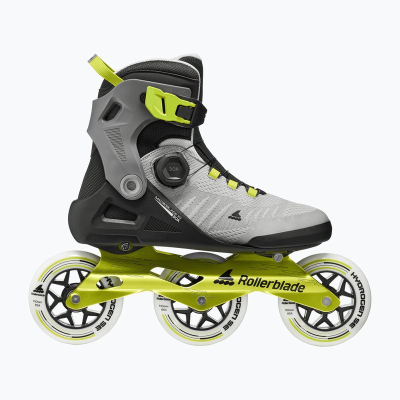 Pánske kolieskové korčule Rollerblade Macroblade 110 Boa black/grey/lime 2