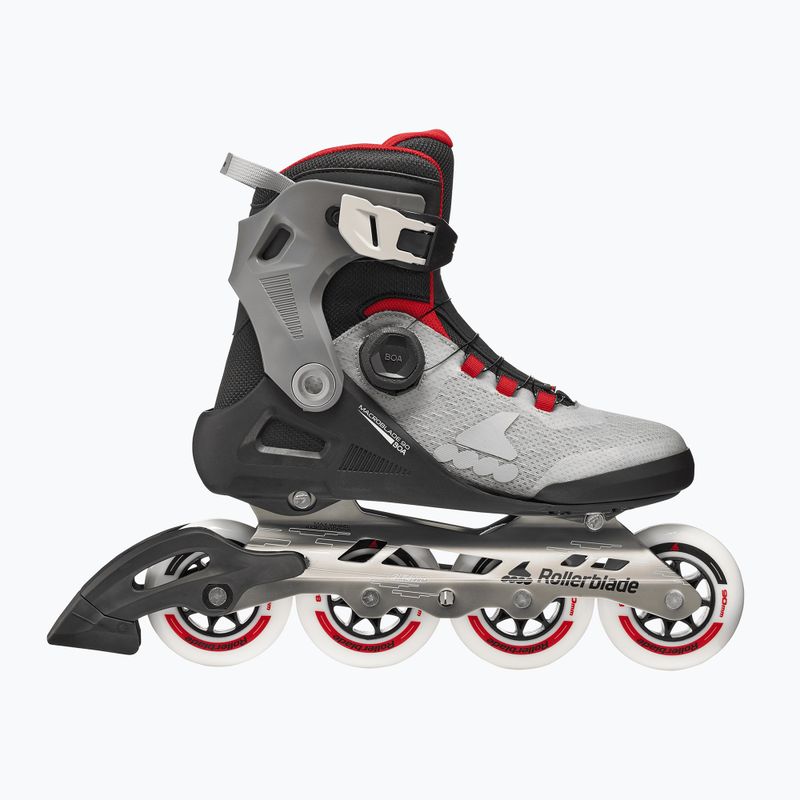 Pánske kolieskové korčule Rollerblade Macroblade 90 Boa black/grey/red 2