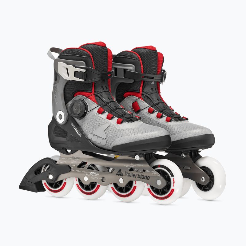 Pánske kolieskové korčule Rollerblade Macroblade 90 Boa black/grey/red 4